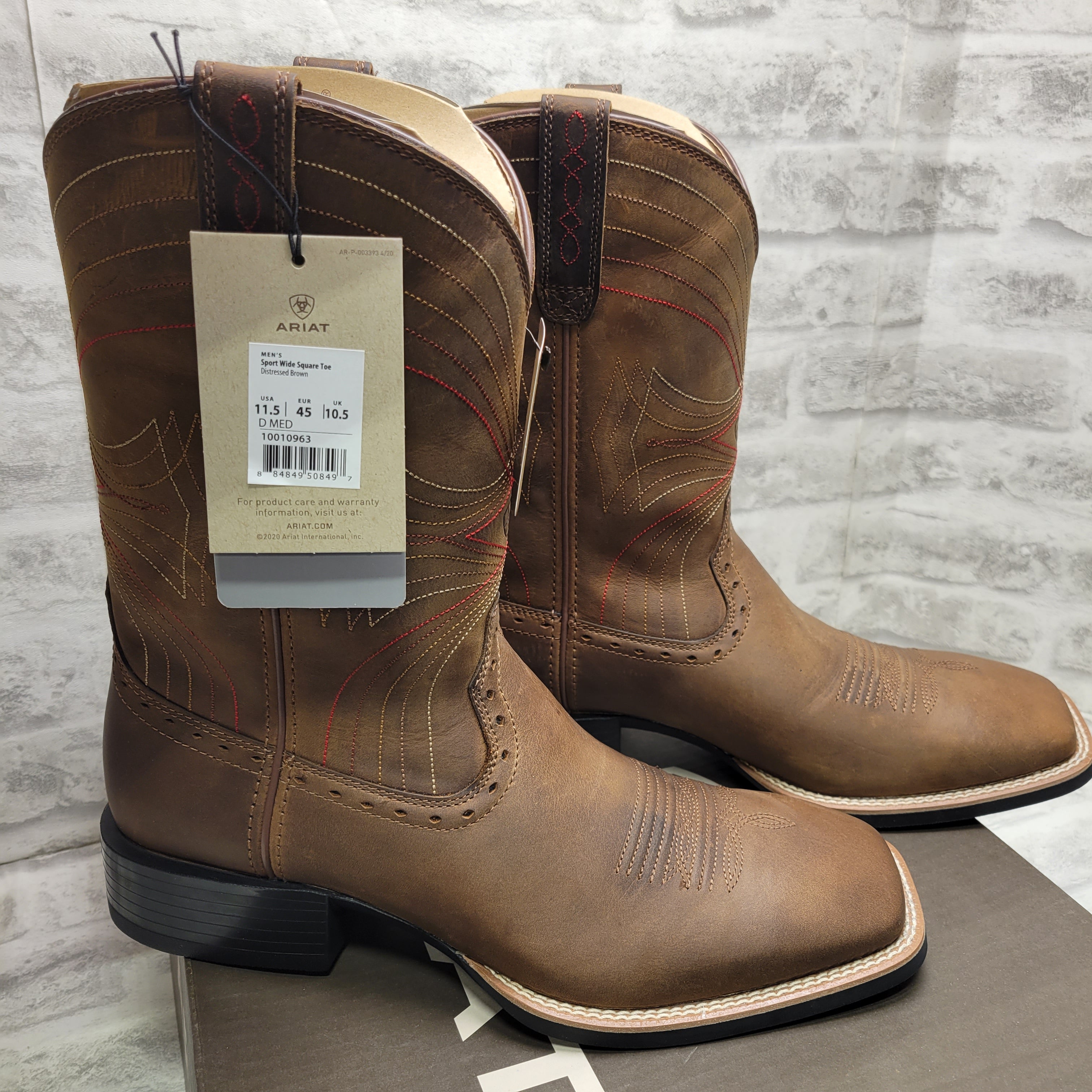 Ariat Men's Sport Wide Square Toe Western Cowboy Boot, 11.5 D Medium (7742203101422)